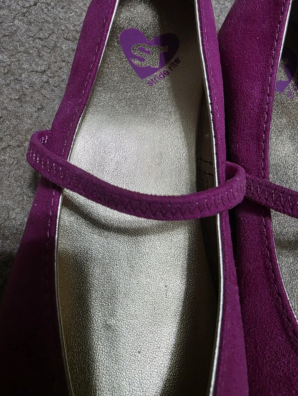Stride Rite Josette Pink Mary Jane Ballet Shoes Sz 1M